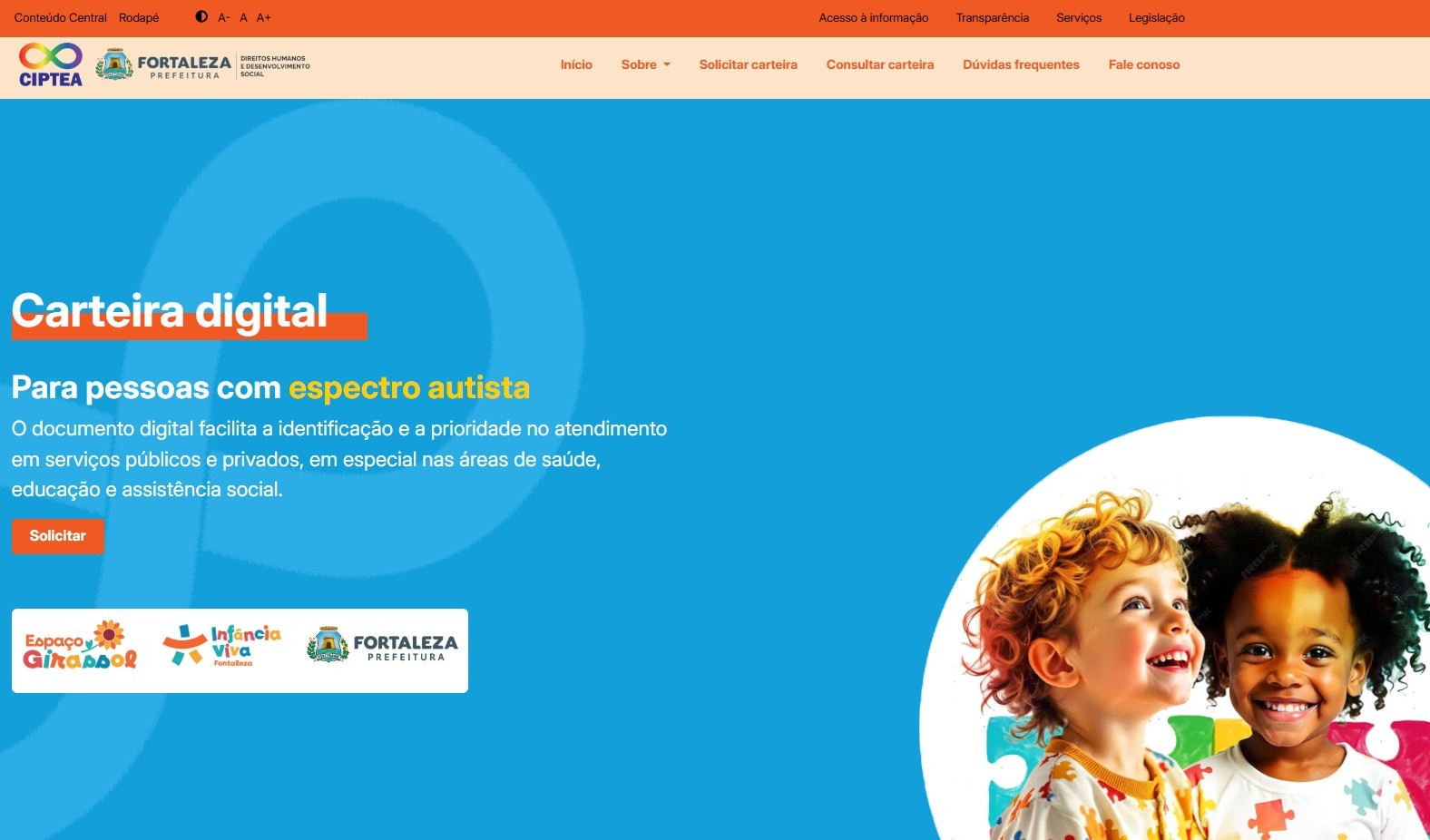 capa do portal da Ciptea